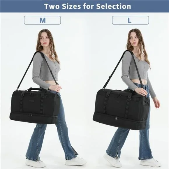 Gym Bag for Men Women, Large Travel Duffle Bag with Shoe Compartment, NEW - Picture 9 of 14